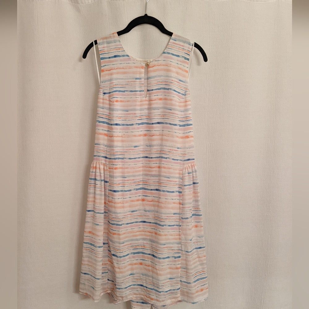 Paper Crown watercolor striped dress Large